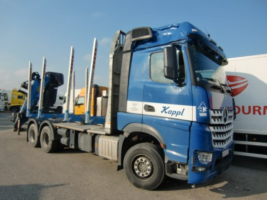 Mercedes-Benz Arocs 3353 6x4 Holztransp., Palfinger Kran Epsilon - 목재 트럭, 크레인 트럭 : 사진 1 Mercedes-Benz Arocs 3353 6x4 Holztransp., Palfinger Kran Epsilon - 목재 트럭, 크레인 트럭 : 사진 1