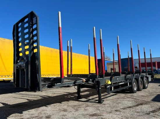 Schwarzmüller Holzauflieger, 8 Rungenpaare, SAF-Achsen, Liftachse - 목재 세미 트레일러 : 사진 1 Schwarzmüller Holzauflieger, 8 Rungenpaare, SAF-Achsen, Liftachse - 목재 세미 트레일러 : 사진 1