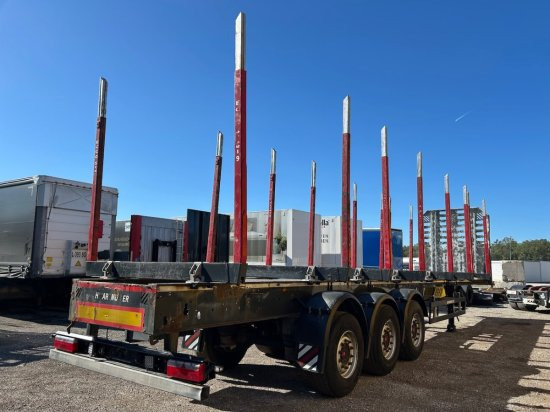 Schwarzmüller Holzauflieger, 8 Rungenpaare, SAF-Achsen, Liftachse - 목재 세미 트레일러 : 사진 5 Schwarzmüller Holzauflieger, 8 Rungenpaare, SAF-Achsen, Liftachse - 목재 세미 트레일러 : 사진 5