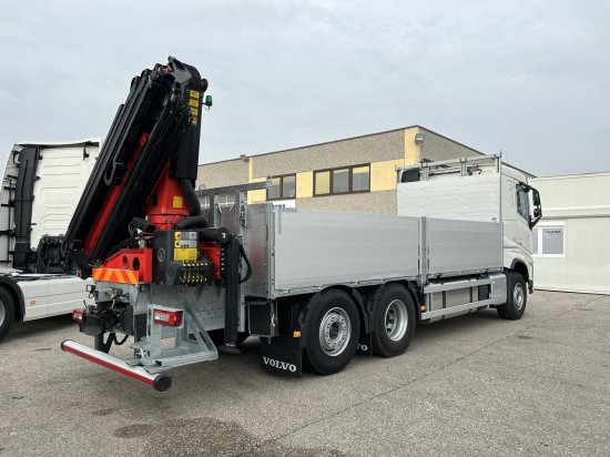 Volvo FH 500 6X2 Euro6, Retarder, Pritsche, Palfinger PK22002-EH - 드롭사이드/ 플랫베드 트럭, 크레인 트럭 : 사진 4 Volvo FH 500 6X2 Euro6, Retarder, Pritsche, Palfinger PK22002-EH - 드롭사이드/ 플랫베드 트럭, 크레인 트럭 : 사진 4