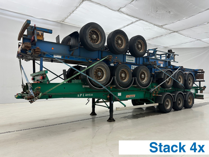 Fruehauf 4x Skelet 2 x 20-40 ft - 컨테이너 운반 장치/ 스와프 보디 세미 트레일러 : 사진 1 Fruehauf 4x Skelet 2 x 20-40 ft - 컨테이너 운반 장치/ 스와프 보디 세미 트레일러 : 사진 1