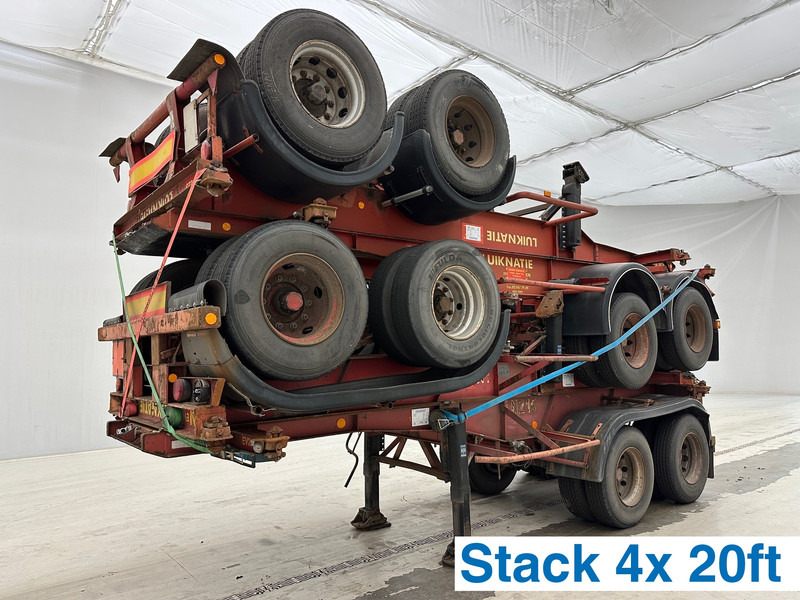 Van Hool Stack 4 x skelet 20 ft - 컨테이너 운반 장치/ 스와프 보디 세미 트레일러 : 사진 1 Van Hool Stack 4 x skelet 20 ft - 컨테이너 운반 장치/ 스와프 보디 세미 트레일러 : 사진 1