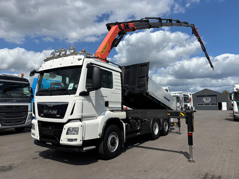 MAN TGS 28.440 6x4 Hydrodrive Euro 6 Tipper / Tractor + Palfinger 33002 Fly Jip PJ060 - 크레인 트럭 : 사진 1 MAN TGS 28.440 6x4 Hydrodrive Euro 6 Tipper / Tractor + Palfinger 33002 Fly Jip PJ060 - 크레인 트럭 : 사진 1