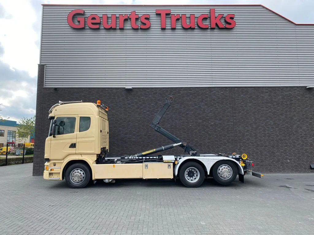 Scania R450 6X2 + PALFINGER HAAKARMSYSTEEM/ABROLLKIPPER - 후크 리프트 트럭 : 사진 1 Scania R450 6X2 + PALFINGER HAAKARMSYSTEEM/ABROLLKIPPER - 후크 리프트 트럭 : 사진 1