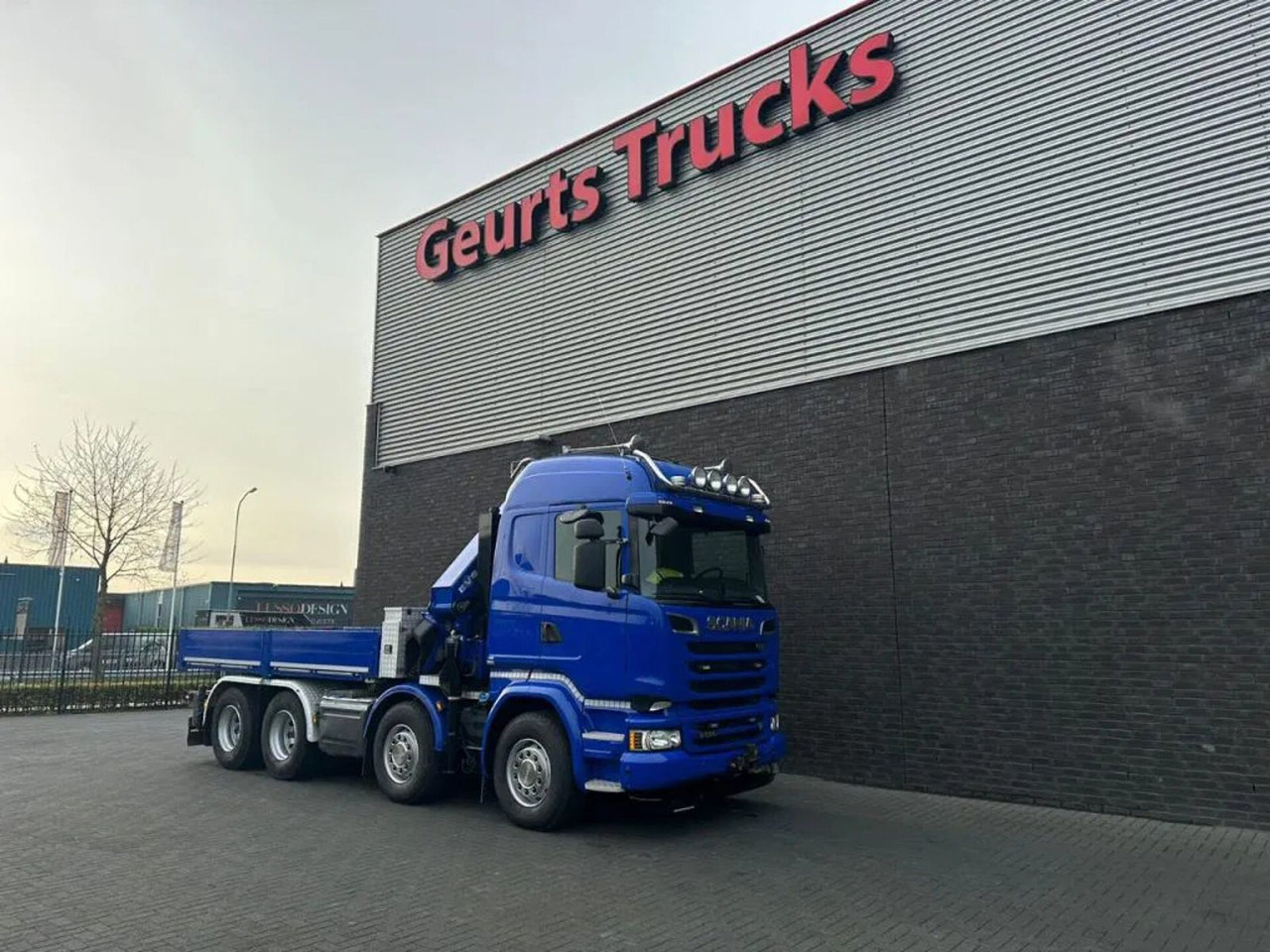 트랙터 유닛 Scania R580 V8 8X4 TREKKER-BAKWAGEN COMBI + HMF 4020-K5 : 사진 17