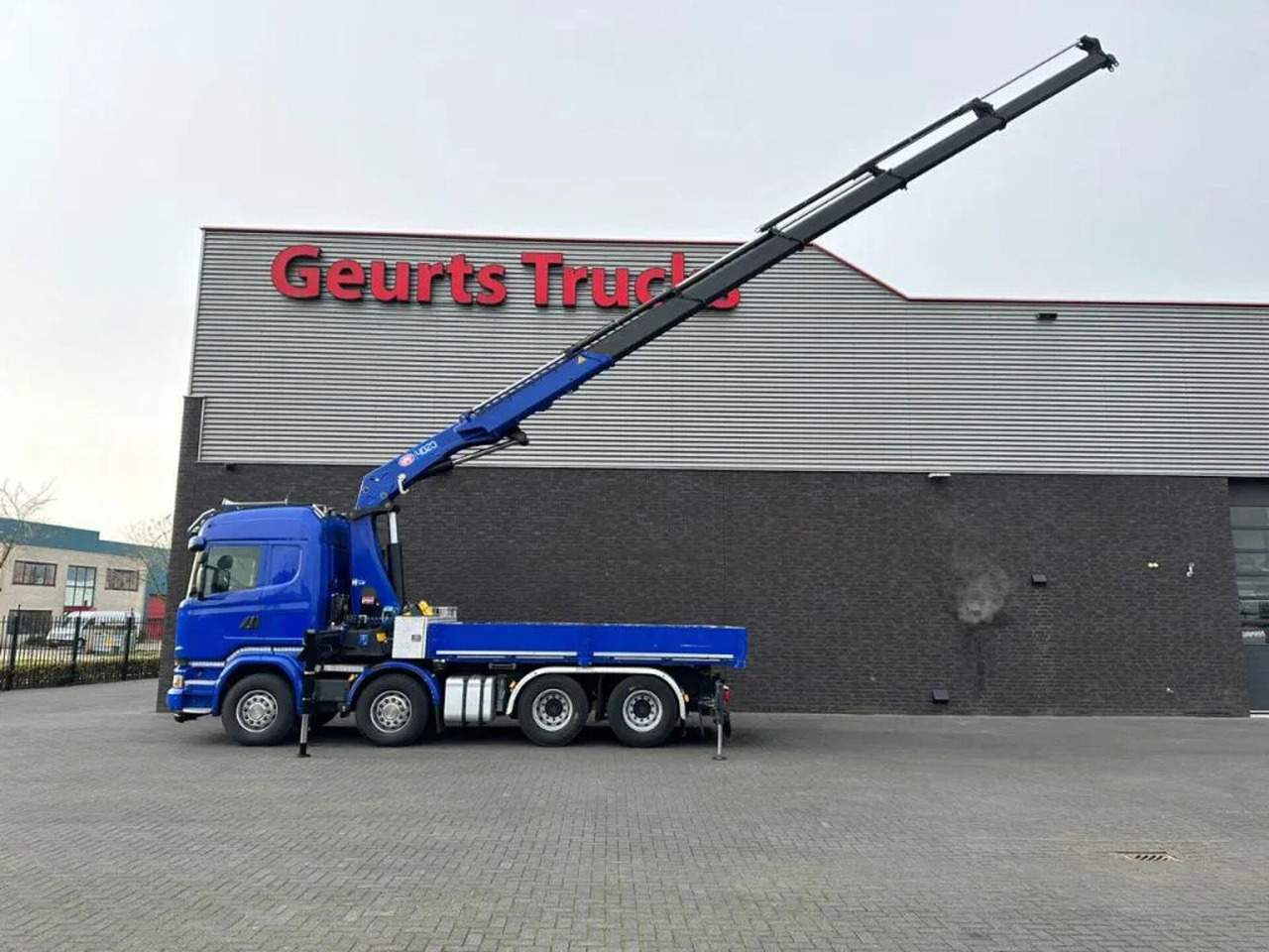 트랙터 유닛 Scania R580 V8 8X4 TREKKER-BAKWAGEN COMBI + HMF 4020-K5 : 사진 6