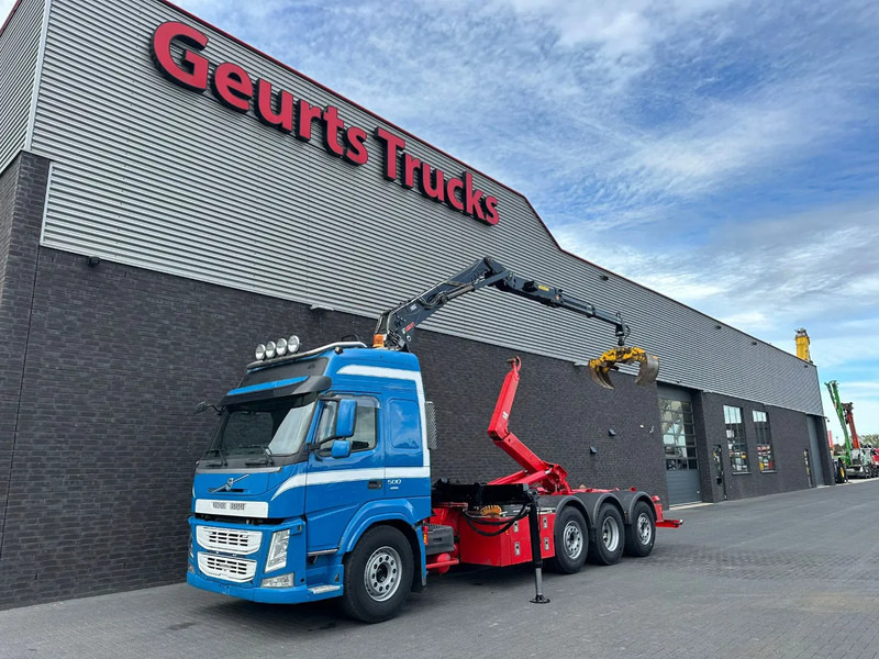 Volvo FM 500 8X2 HIAB MULTILIFT HAAKARMSYSTEM / ABROLLKIPPER / HOOKLIFT MET HIAB LOGLIFT 165Z LAADKRAAN - 후크 리프트 트럭, 크레인 트럭 : 사진 2 Volvo FM 500 8X2 HIAB MULTILIFT HAAKARMSYSTEM / ABROLLKIPPER / HOOKLIFT MET HIAB LOGLIFT 165Z LAADKRAAN - 후크 리프트 트럭, 크레인 트럭 : 사진 2
