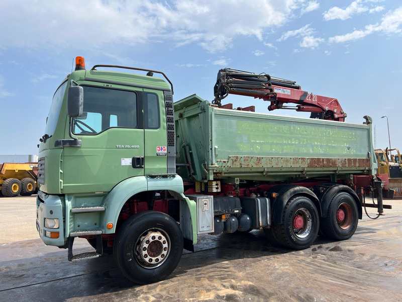 MAN TGA 26.480 tipper + HMF crane - 덤프트럭, 크레인 트럭 : 사진 3 MAN TGA 26.480 tipper + HMF crane - 덤프트럭, 크레인 트럭 : 사진 3