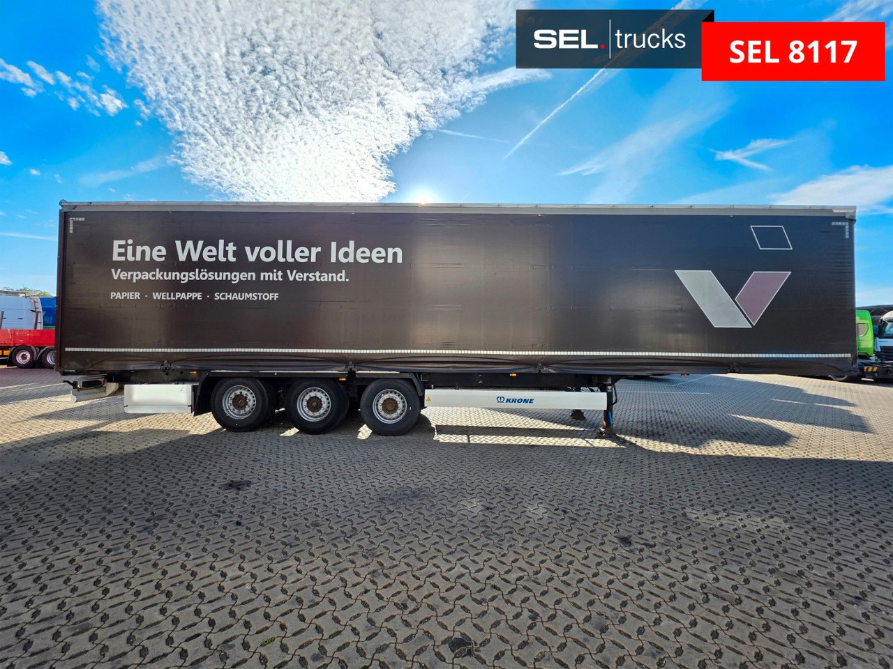 Krone SD / 2 Liftachsen / EDSCHA - 커튼사이더 세미 트레일러 : 사진 4 Krone SD / 2 Liftachsen / EDSCHA - 커튼사이더 세미 트레일러 : 사진 4