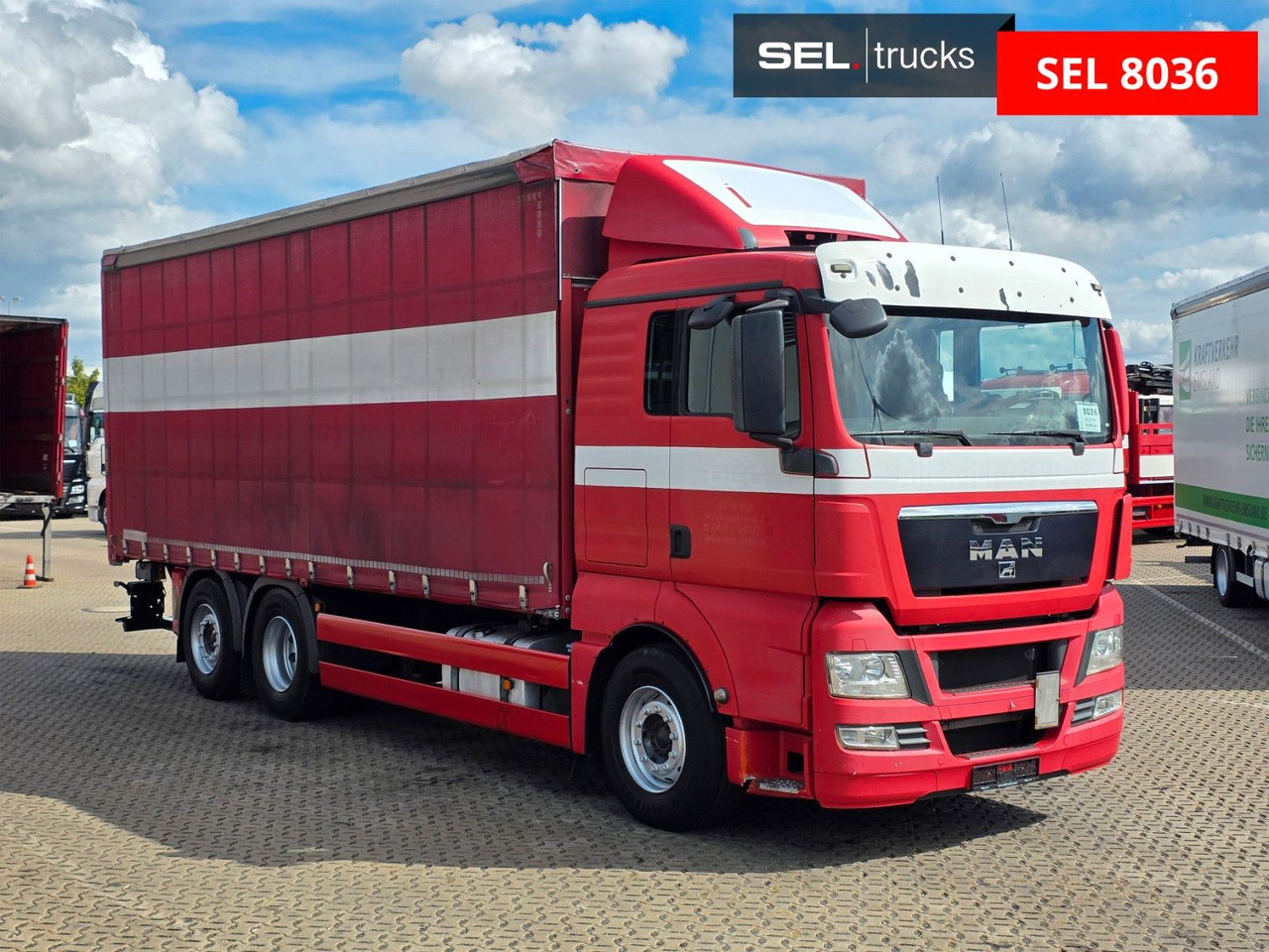 MAN TGX 26.360 6X2-2 LL / Intarder / Ldbw /Lenkachse - 커튼사이더 트럭 : 사진 3 MAN TGX 26.360 6X2-2 LL / Intarder / Ldbw /Lenkachse - 커튼사이더 트럭 : 사진 3