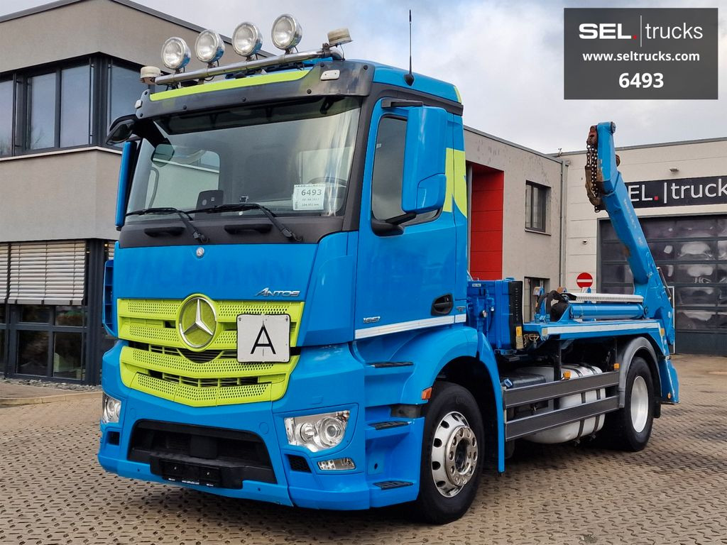 Mercedes-Benz Antos 1851 / Meiller Kipper / Standklima / Navi - 스킵 로더 트럭 : 사진 1 Mercedes-Benz Antos 1851 / Meiller Kipper / Standklima / Navi - 스킵 로더 트럭 : 사진 1