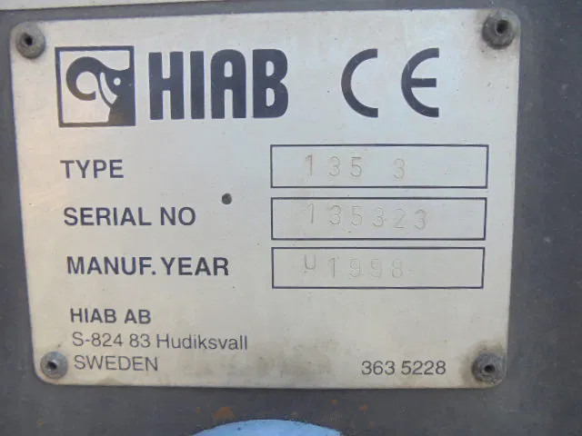 Hiab 135/3 - 크레인 붐 : 사진 4 Hiab 135/3 - 크레인 붐 : 사진 4