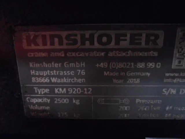 Kinshofer KM 920-12 - 로더 크레인 : 사진 5 Kinshofer KM 920-12 - 로더 크레인 : 사진 5