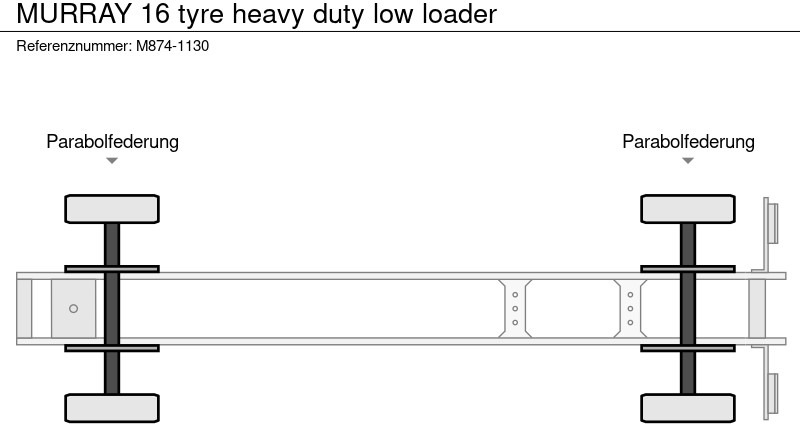 저하대 세미 트레일러 Murray 16 tyre heavy duty low loader : 사진 18