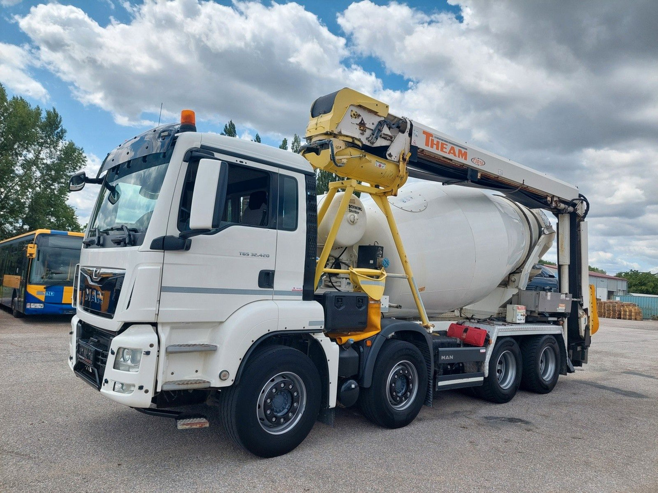 MAN TGS 32.420 BB Stetter AM 8 FHCBL + Theam T3D16 - 콘크리트 믹서 트럭 : 사진 1 MAN TGS 32.420 BB Stetter AM 8 FHCBL + Theam T3D16 - 콘크리트 믹서 트럭 : 사진 1