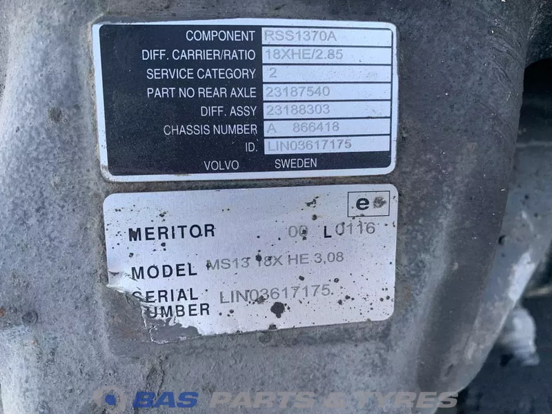 Meritor Differentieel Volvo RSS1370A 23194000 - 차동기어 트럭 용 : 사진 5 Meritor Differentieel Volvo RSS1370A 23194000 - 차동기어 트럭 용 : 사진 5