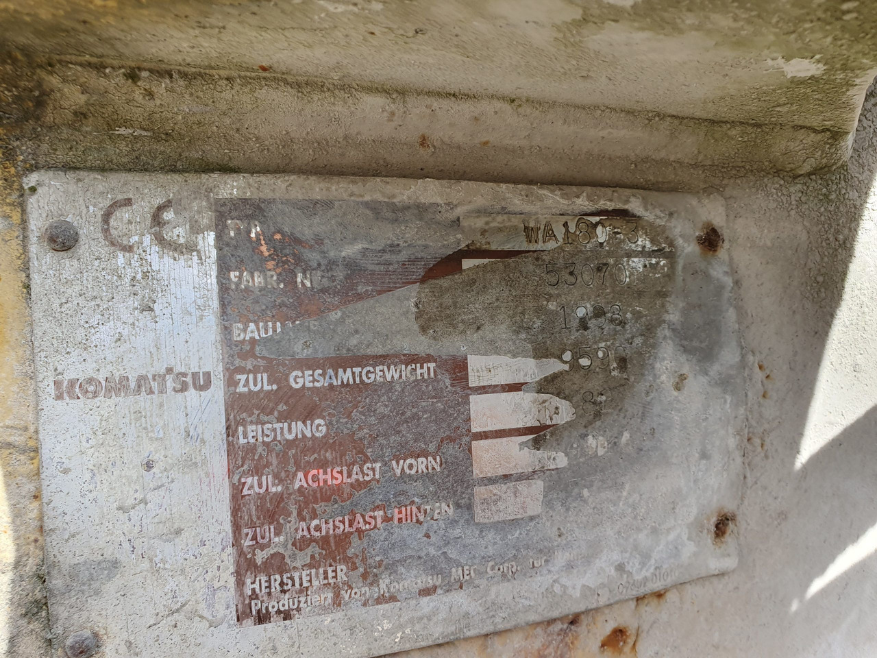 KOMATSU WA180.3 N/S:53070 - 휠 로더 : 사진 2 KOMATSU WA180.3 N/S:53070 - 휠 로더 : 사진 2