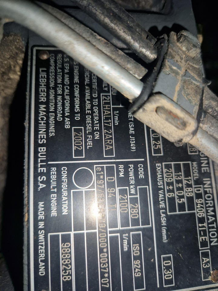 LIEBHERR D9406 PARA PIEZAS - 엔진 건설기계 용 : 사진 3 LIEBHERR D9406 PARA PIEZAS - 엔진 건설기계 용 : 사진 3