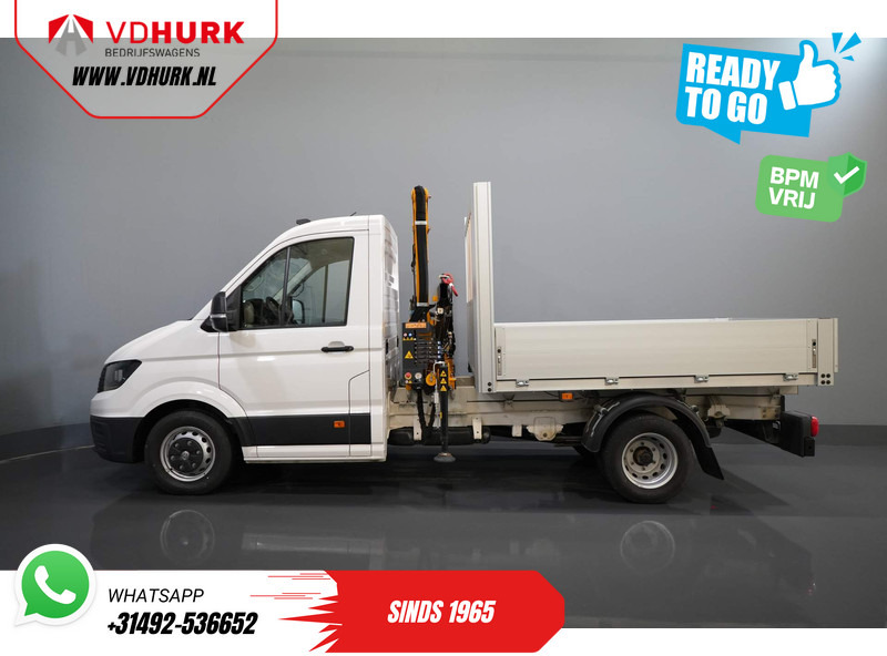 플랫베드 밴 Volkswagen Crafter 50 165 pk Effer 352S Kraan/ Crane/ Kran/ Autokran/ PTO/ Open laadbak/ Dubbel Lucht : 사진 9