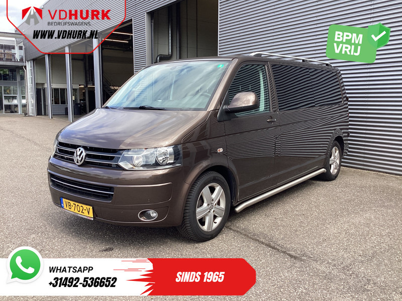 소형 밴, 콤비 밴 Volkswagen Transporter 2.0 TDI DSG Aut. 140 pk L2 DC Dubbel Cabine EXPORT ONLY NL Auto/ APK 04-2026/ Riem V.V./ Leder/ Cruise/ Camera/ Navi/ Sidebars/ : 사진 9
