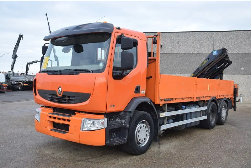 Renault Premium 410 - 드롭사이드/ 플랫베드 트럭, 크레인 트럭 : 사진 2 Renault Premium 410 - 드롭사이드/ 플랫베드 트럭, 크레인 트럭 : 사진 2