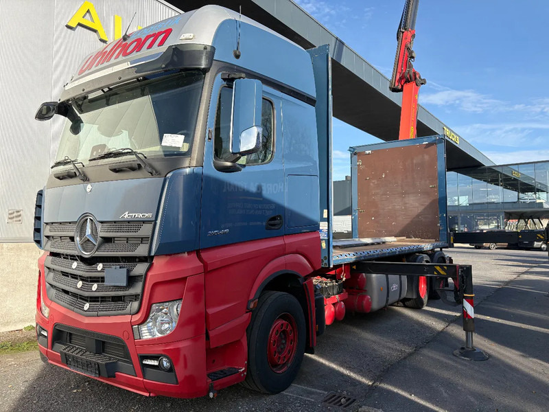 Mercedes-Benz Actros 2548 6X2 + Aanhanger*Palfinger crane*Cruise control*Airco* - 커튼사이더 트럭, 크레인 트럭 : 사진 1 Mercedes-Benz Actros 2548 6X2 + Aanhanger*Palfinger crane*Cruise control*Airco* - 커튼사이더 트럭, 크레인 트럭 : 사진 1