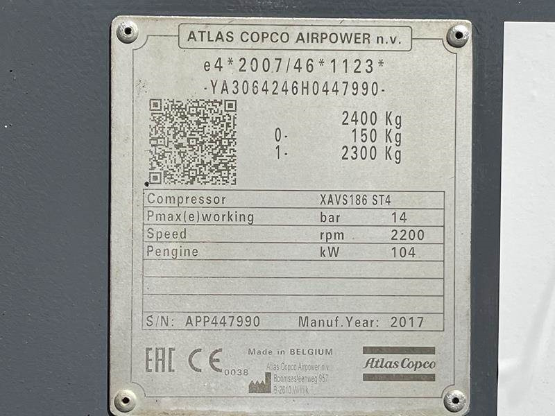 Atlas-Copco XAVS 186 JD - N - 공기 압축기 : 사진 5 Atlas-Copco XAVS 186 JD - N - 공기 압축기 : 사진 5