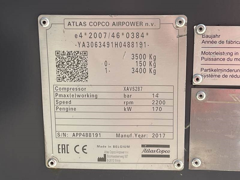 Atlas-Copco XAVS 287 - 공기 압축기 : 사진 5 Atlas-Copco XAVS 287 - 공기 압축기 : 사진 5