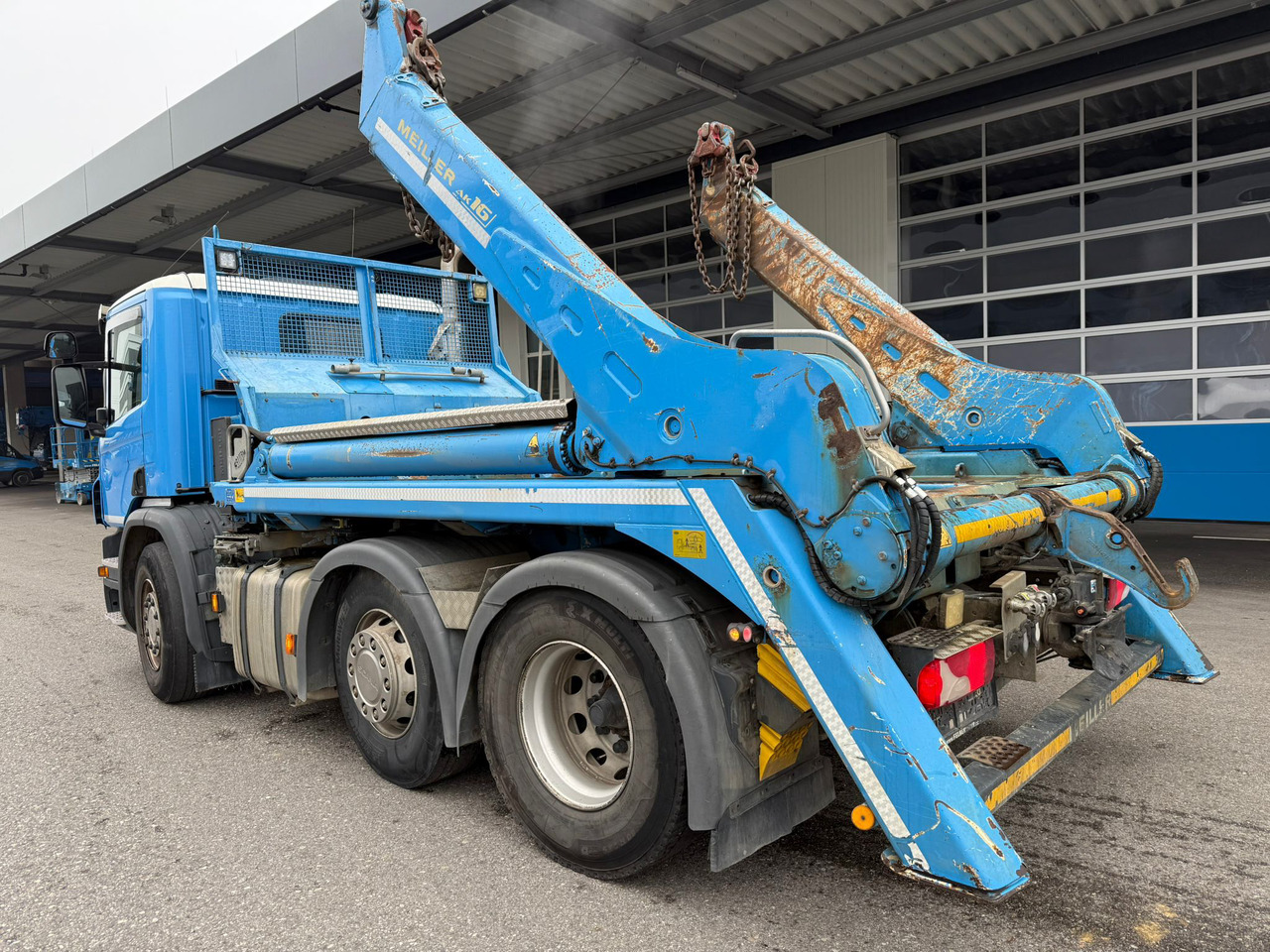 SCANIA P450 6x2 + AK16N TC - 스킵 로더 트럭 : 사진 3 SCANIA P450 6x2 + AK16N TC - 스킵 로더 트럭 : 사진 3