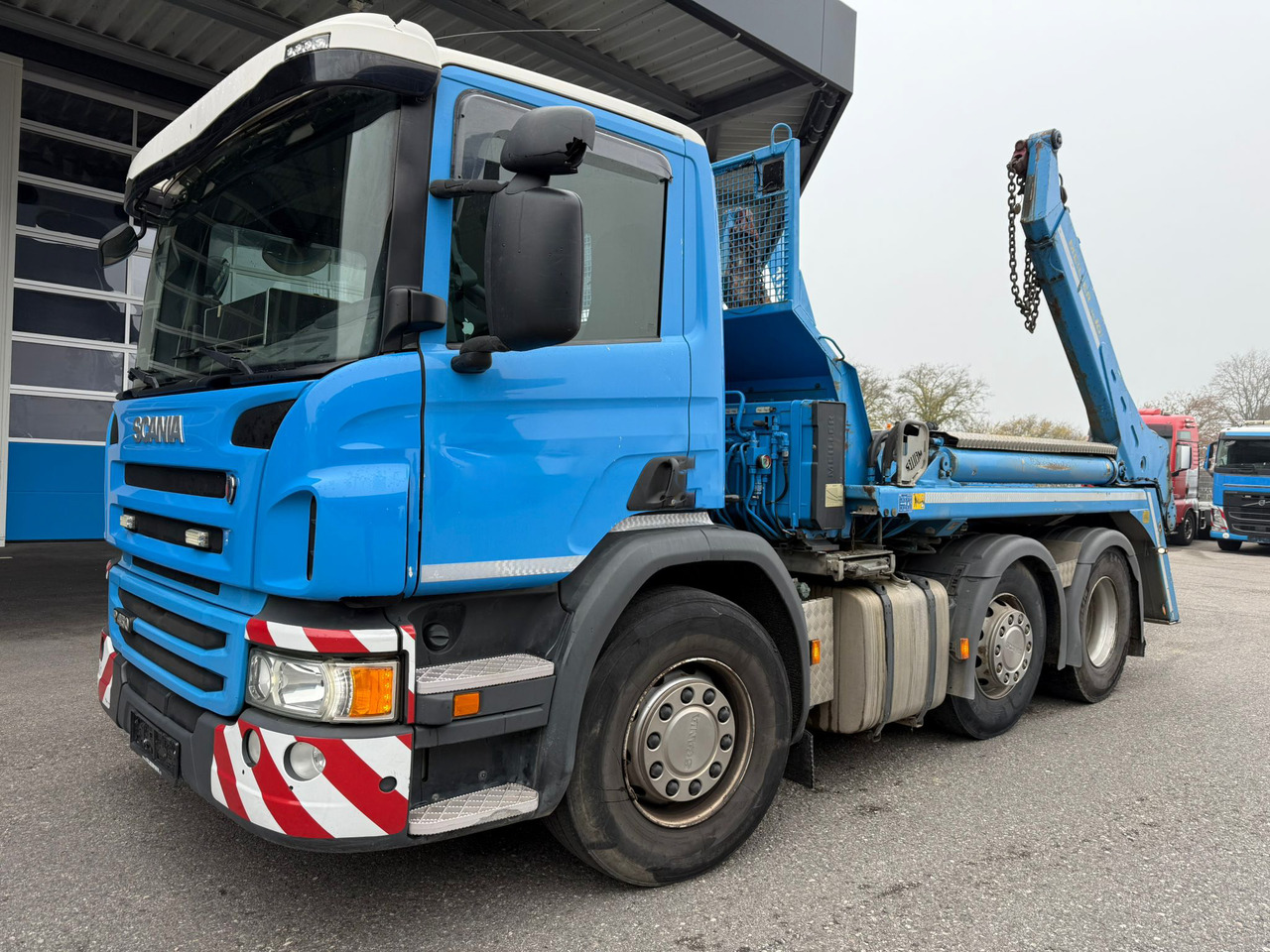 SCANIA P450 6x2 + AK16N TC - 스킵 로더 트럭 : 사진 1 SCANIA P450 6x2 + AK16N TC - 스킵 로더 트럭 : 사진 1