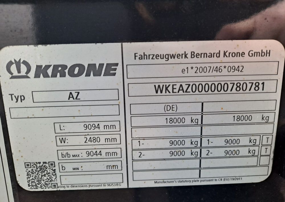 Krone Przyczepa BDF Krone - 컨테이너 운반 장치/ 스와프 보디 트레일러 : 사진 4 Krone Przyczepa BDF Krone - 컨테이너 운반 장치/ 스와프 보디 트레일러 : 사진 4