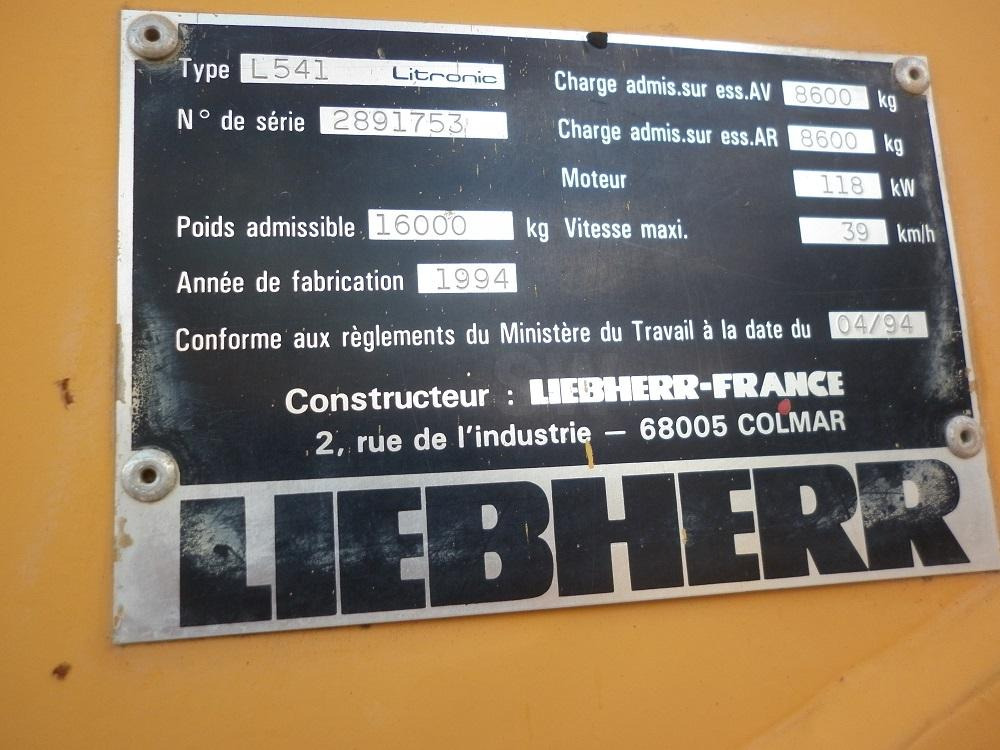 Liebherr L541 - 휠 로더 : 사진 2 Liebherr L541 - 휠 로더 : 사진 2