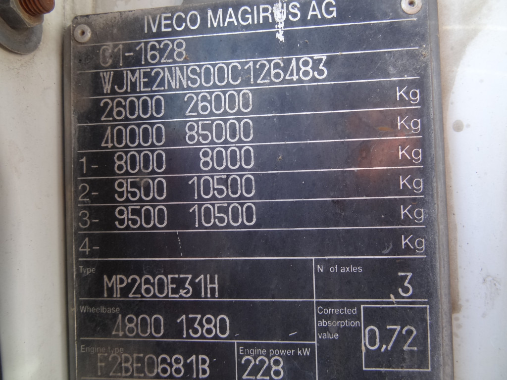 Iveco EuroTrakker 260E31 6X4 Palfinger 36002 - 드롭사이드/ 플랫베드 트럭, 크레인 트럭 : 사진 3 Iveco EuroTrakker 260E31 6X4 Palfinger 36002 - 드롭사이드/ 플랫베드 트럭, 크레인 트럭 : 사진 3