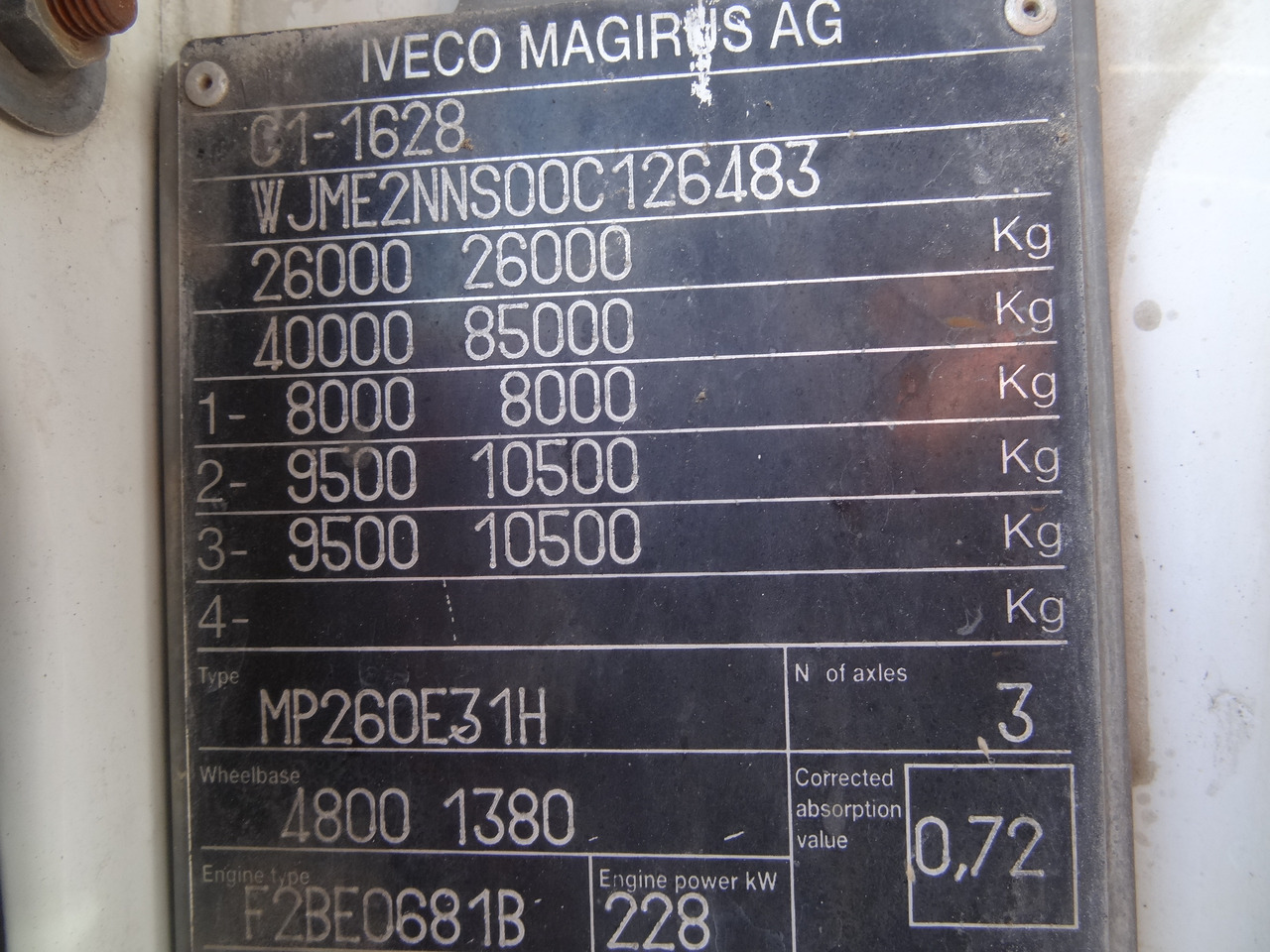 Iveco EuroTrakker 260E31 6X4 Palfinger 36002 - 크레인 트럭, 드롭사이드/ 플랫베드 트럭 : 사진 3 Iveco EuroTrakker 260E31 6X4 Palfinger 36002 - 크레인 트럭, 드롭사이드/ 플랫베드 트럭 : 사진 3