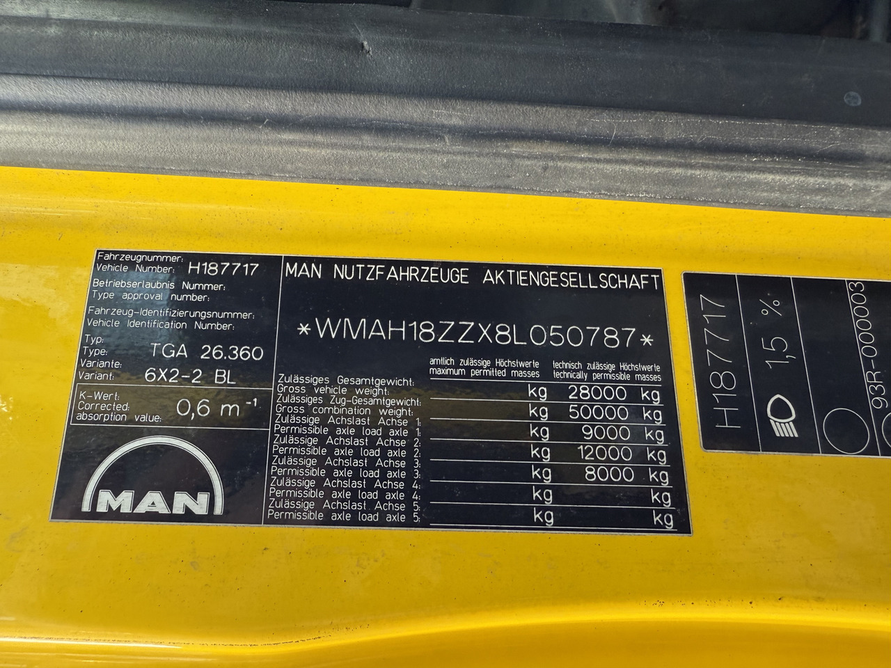 MAN TGA 26.360 6X2 Kipper Kran Palfinger 15500 - 덤프트럭, 크레인 트럭 : 사진 5 MAN TGA 26.360 6X2 Kipper Kran Palfinger 15500 - 덤프트럭, 크레인 트럭 : 사진 5