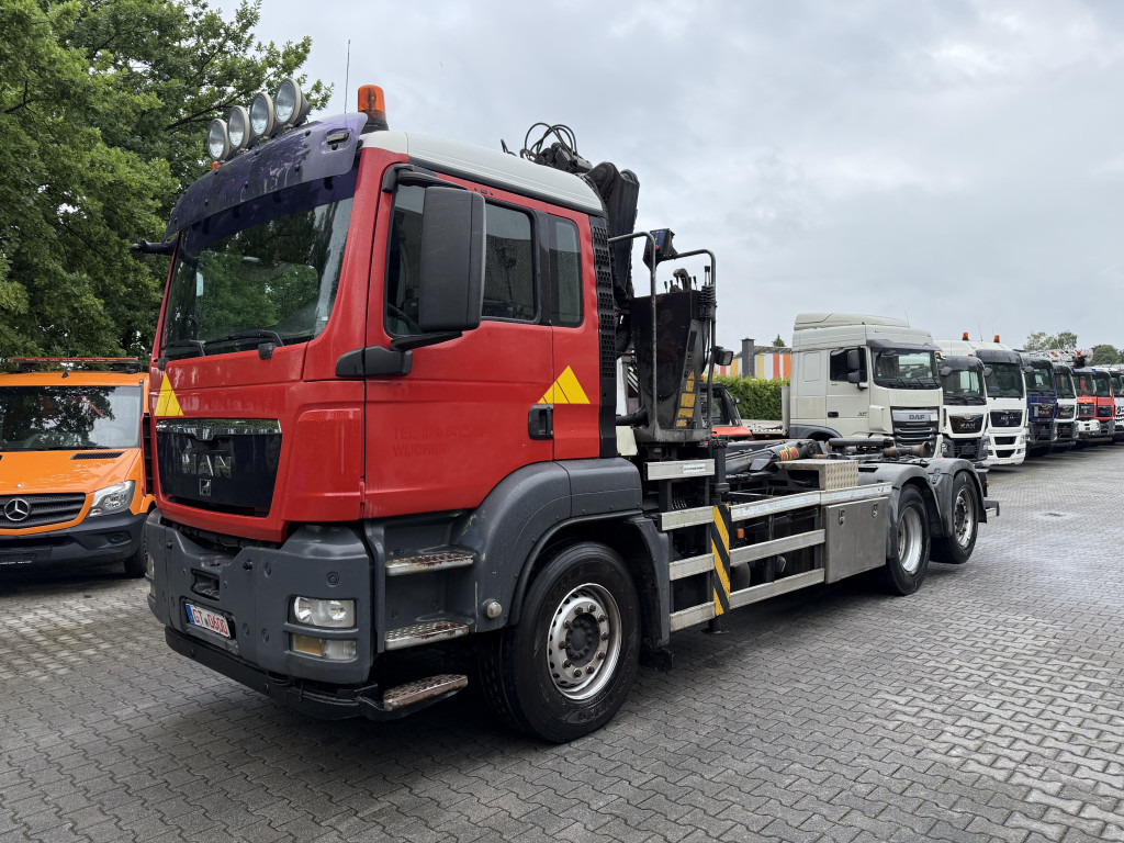 MAN TGS 26.360 6X2 Haken mit Kran HMF 1643Z - 후크 리프트 트럭, 크레인 트럭 : 사진 1 MAN TGS 26.360 6X2 Haken mit Kran HMF 1643Z - 후크 리프트 트럭, 크레인 트럭 : 사진 1