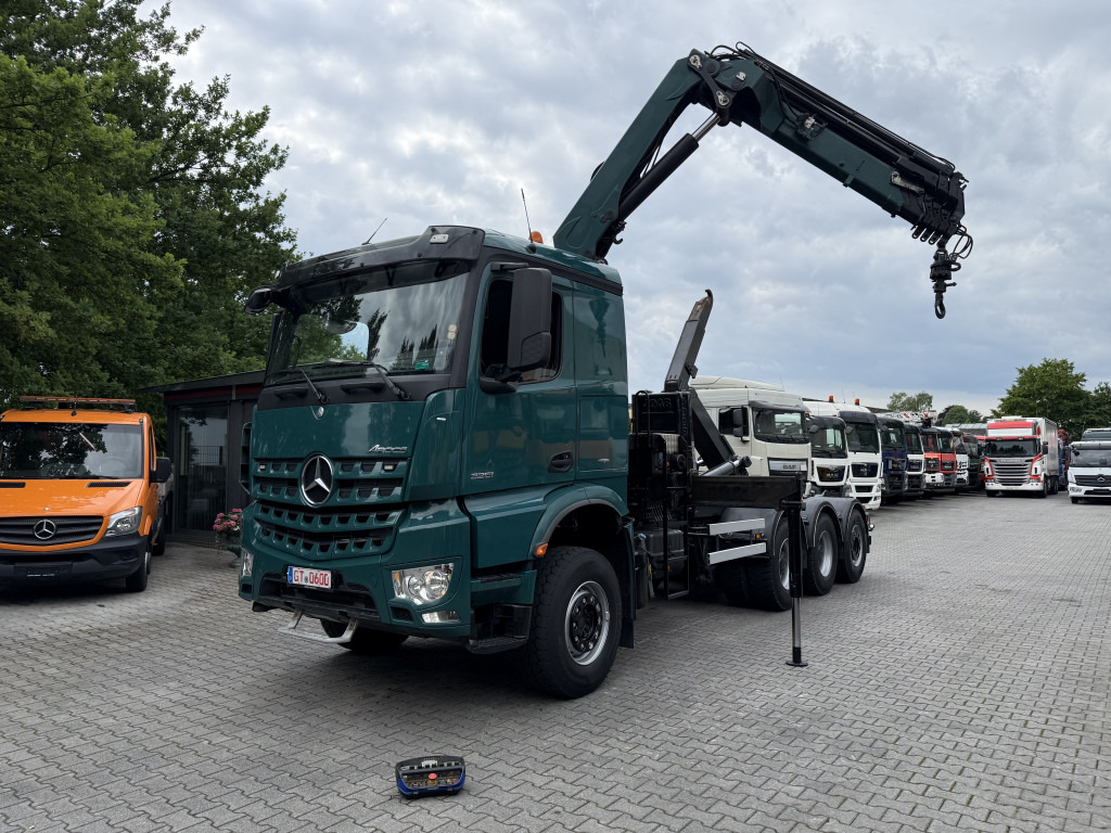 후크 리프트 트럭, 크레인 트럭 Mercedes-Benz Arocs 3251 8X4 Haken mit Kran HMF 2620 K5 : 사진 12