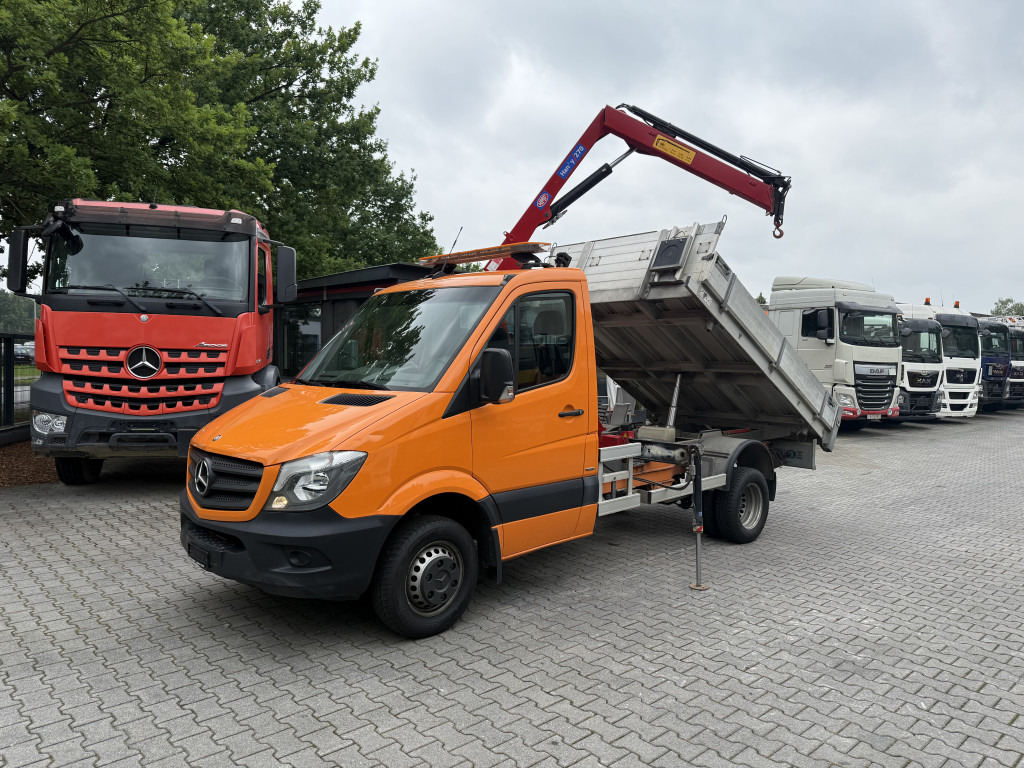Mercedes-Benz Sprinter 516 Kipper mit Kran HMF 270 - 덤프 밴 : 사진 1 Mercedes-Benz Sprinter 516 Kipper mit Kran HMF 270 - 덤프 밴 : 사진 1