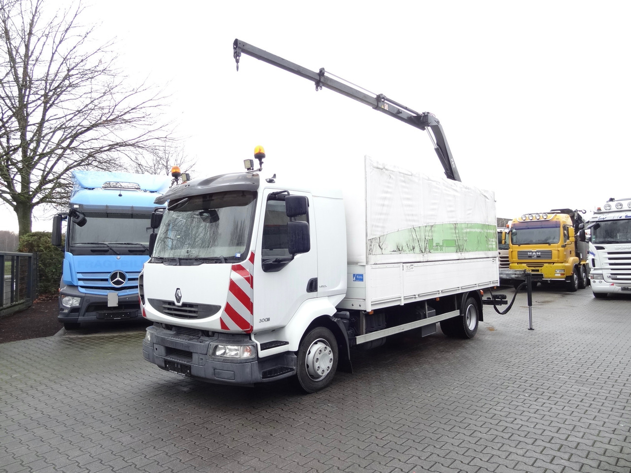 Renault Midlum 300.12 Fassi F80 - 크레인 트럭, 드롭사이드/ 플랫베드 트럭 : 사진 1 Renault Midlum 300.12 Fassi F80 - 크레인 트럭, 드롭사이드/ 플랫베드 트럭 : 사진 1