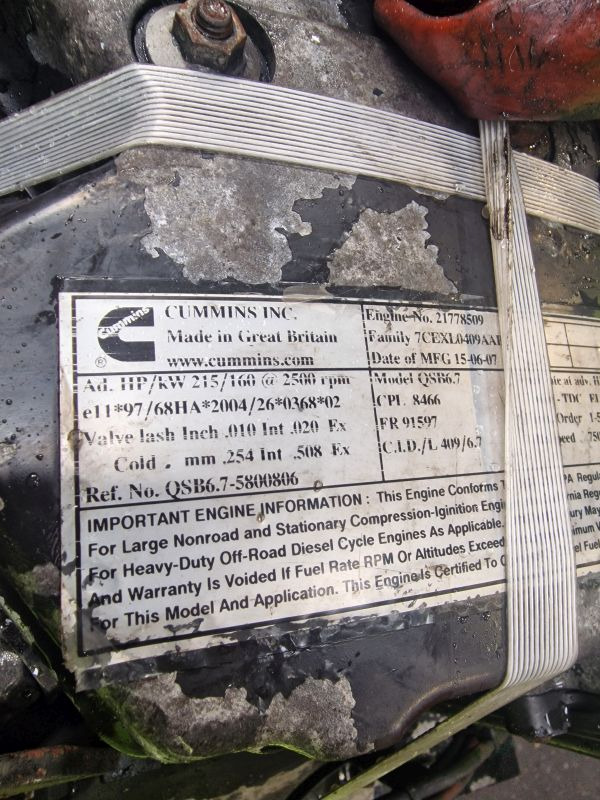 Cummins QSB6.7 CPL 8466 Engine (Industrial) - 엔진 산업용 장비 용 : 사진 2 Cummins QSB6.7 CPL 8466 Engine (Industrial) - 엔진 산업용 장비 용 : 사진 2