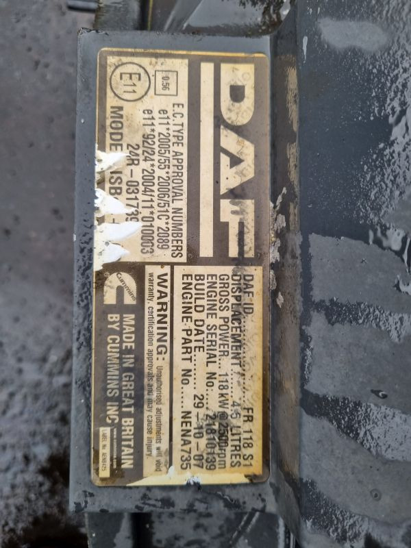 DAF FR118S1 Engine (Truck) - 엔진 트럭 용 : 사진 2 DAF FR118S1 Engine (Truck) - 엔진 트럭 용 : 사진 2