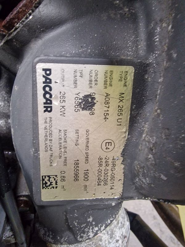DAF MX265U1 Engine (Truck) - 엔진 트럭 용 : 사진 2 DAF MX265U1 Engine (Truck) - 엔진 트럭 용 : 사진 2