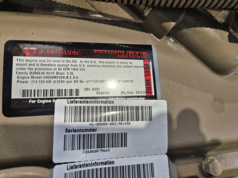 John Deere 6068HRT90 Engine (Agri) - 엔진 농업용 기계 용 : 사진 2 John Deere 6068HRT90 Engine (Agri) - 엔진 농업용 기계 용 : 사진 2