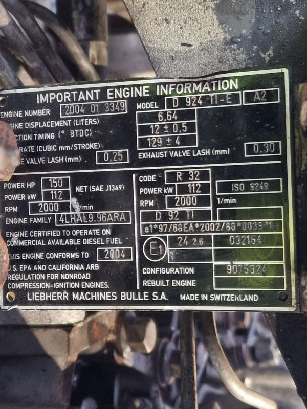 Leibherr D 924 TI-E Engine (Plant) - 엔진 건설기계 용 : 사진 2 Leibherr D 924 TI-E Engine (Plant) - 엔진 건설기계 용 : 사진 2