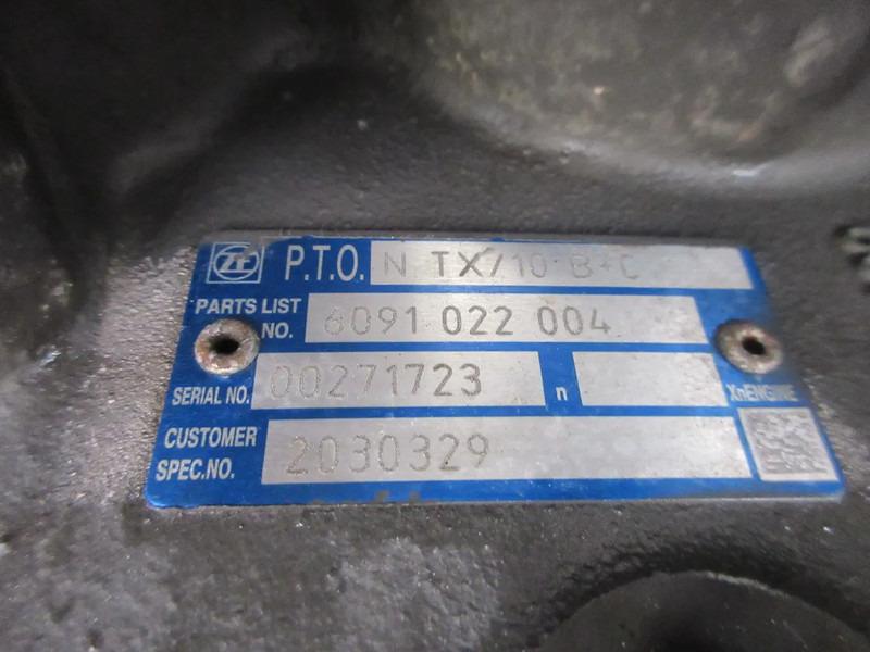 DAF 2030329 P.T.O / N TX/ 10 B+C / 3 D TRAXON TRANSMISSIE MODEL 2020 - 클러치 및 부품 트럭 용 : 사진 5 DAF 2030329 P.T.O / N TX/ 10 B+C / 3 D TRAXON TRANSMISSIE MODEL 2020 - 클러치 및 부품 트럭 용 : 사진 5