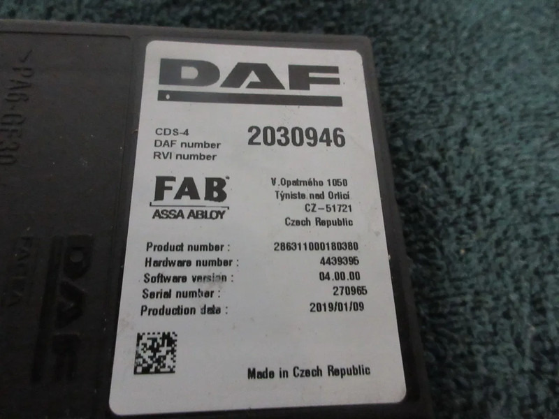 DAF 2030946 CDS-4 MODULEN DAF XF CF MODEL 2021 - 전기 설비 트럭 용 : 사진 5 DAF 2030946 CDS-4 MODULEN DAF XF CF MODEL 2021 - 전기 설비 트럭 용 : 사진 5