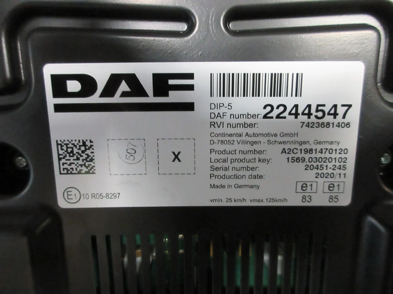 DAF 2244547 DAF LF 290 EURO 6 MODEL 2021 - 대시보드 트럭 용 : 사진 3 DAF 2244547 DAF LF 290 EURO 6 MODEL 2021 - 대시보드 트럭 용 : 사진 3