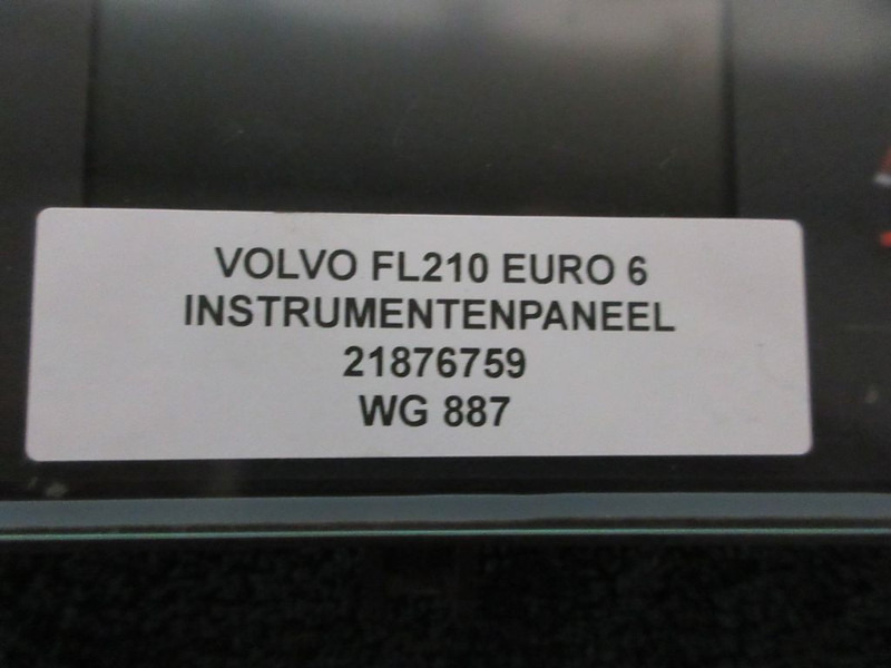 Volvo FL210 21876759 INSTRUMENTENPANEEL EURO 6 - 대시보드 트럭 용 : 사진 3 Volvo FL210 21876759 INSTRUMENTENPANEEL EURO 6 - 대시보드 트럭 용 : 사진 3