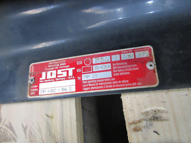 Jost D152 U 20 TYPE MP20 //55R D152 U 20 TYPE MP20 //55R MAN 18.560 TGX MODEL 2018 - 예비 휠 커플링 트럭 용 : 사진 5 Jost D152 U 20 TYPE MP20 //55R D152 U 20 TYPE MP20 //55R MAN 18.560 TGX MODEL 2018 - 예비 휠 커플링 트럭 용 : 사진 5