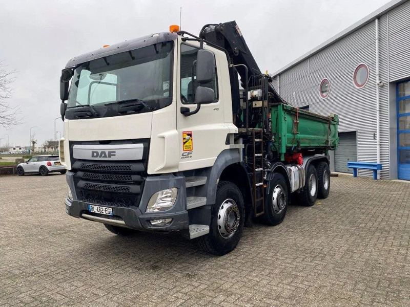 DAF CF410 / 8X4 / BIG AXLE / FULL-STEEL /2 SIDE TIPPER/ ONLY:363247 KM / AUTOMATIC / EURO-6 / 2014 - 크레인 트럭 : 사진 1 DAF CF410 / 8X4 / BIG AXLE / FULL-STEEL /2 SIDE TIPPER/ ONLY:363247 KM / AUTOMATIC / EURO-6 / 2014 - 크레인 트럭 : 사진 1